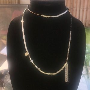 Boho beaded necklace 34 inches